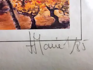 Jean-Jacques Marie - Au pied des Baux de Provence en automne. Numérotée 1/85 et signée kopen? Bied vanaf 50!