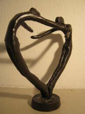 Brons (Onbekend) - elegant sculptuur - "Hart voor Elkaar" kopen? Bied vanaf 50!