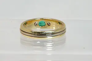32 - 18 karaats gouden bicolor ring met diamant ca 0.10 crt briljant kopen? Bied vanaf 480!