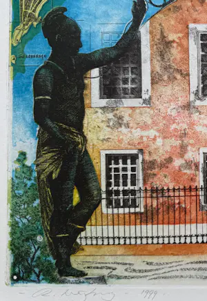 Rolf Weijburg - handgesigneerde kleurenets | 'Ilha de Moçambique' | 1999 (INGELIJST) kopen? Bied vanaf 125!