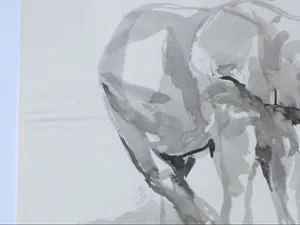 Willem van Dort - Oliefant - Gewassen inkttekening kopen? Bied vanaf 35!