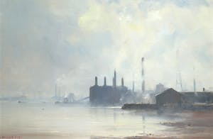 Marcus Ford - Olieverf op doek, Havengezicht - Ingelijst kopen? Bied vanaf 100!