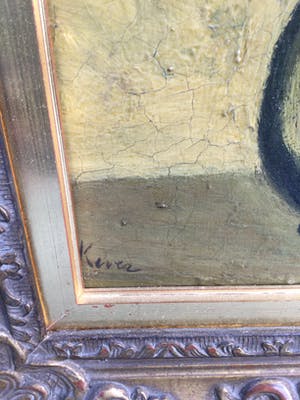 Hein Kever - B9645, Stilleven met rode bloemen in zwarte vaas kopen? Bied vanaf 250!