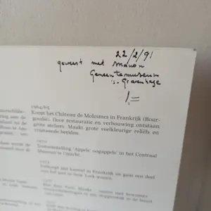 Karel Appel - Catalogus/vouwblad tentoonstelling Haags Gemeentemuseum 1990/1991 kopen? Bied vanaf 20!