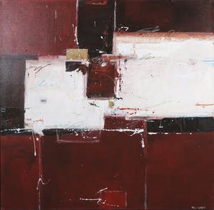 Ron van der Werf - Acryl en collage op doek, Zonder titel kopen? Bied vanaf 300!