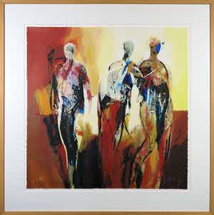 Peter Meijer - Zeefdruk, Wandeling - Ingelijst verkocht voor € 60!