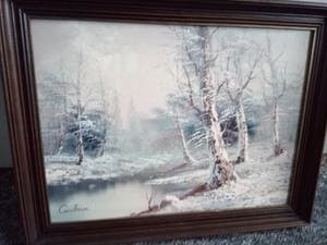 Niet of onleesbaar gesigneerd - Winterlandschap. kopen? Bied vanaf 1!