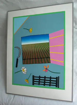 Harrie Gerritz - Ingelijste zeefdruk , Het veldboeket wordt steeds kleiner – 1979 kopen? Bied vanaf 50!