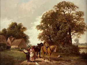 James Walter Gozzard - Figuren met paarden op een dorp kaufen? Bieten Sie von 140!