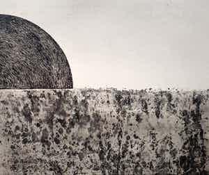 Sigurdur Gudmundsson - ets - 'Gestern' - 1989 verkocht voor € 125!