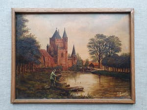 Josephine de Jong-Everout - Visser bij oud stadsgezicht kopen? Bied vanaf 5!