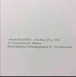 Henri Matisse - Nu Bleu IV kopen? Bied vanaf 120!