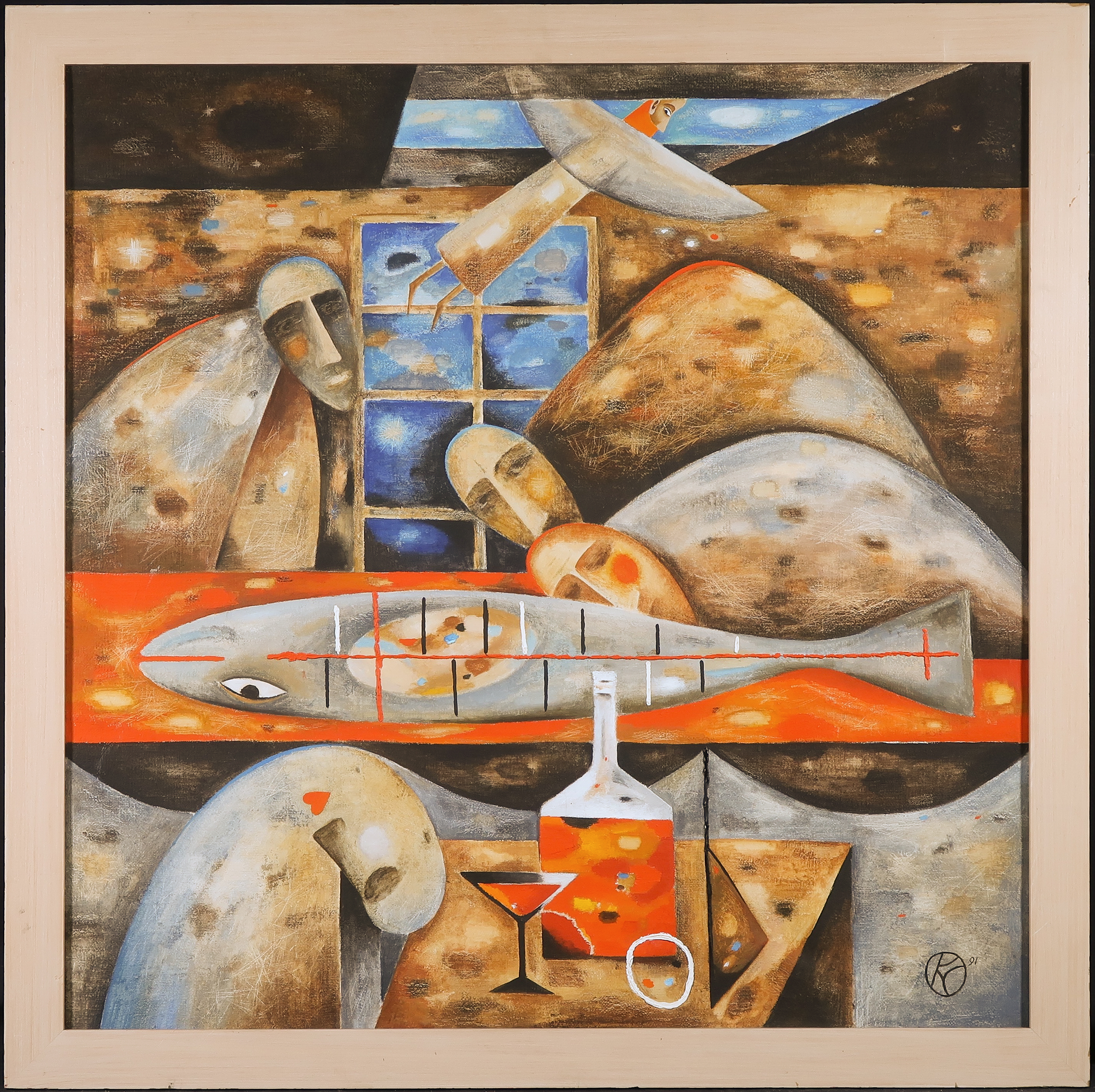 Sergei Kolevatykh - Olieverf op doek, The incident - Ingelijst (Groot) kopen? Bied vanaf 250!