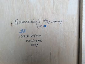 Jack Vissers - Something's Happening (Blue) - acryl op paneel kopen? Bied vanaf 175!
