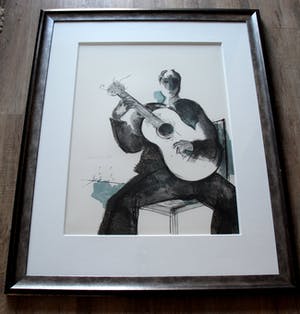 Constant - Grote ingelijste litho: Giet Niño Ricardo(mooie lijst!!) kopen? Bied vanaf 795!