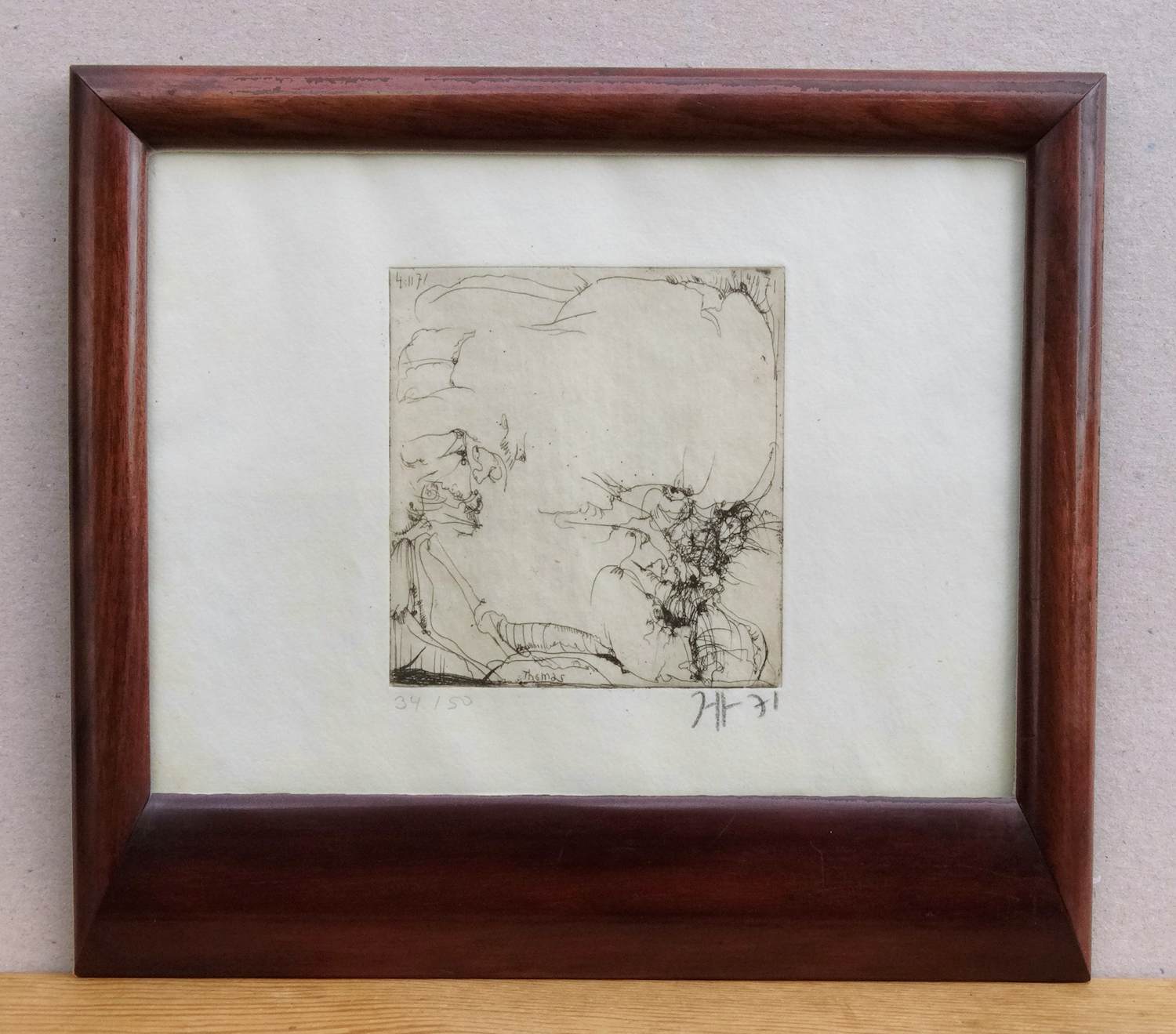 Horst Janssen - "Thomas" / Kopf – nach Hokusai 1971 kopen? Bied vanaf 155!