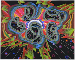 Shinkichi Tajiri - Zeefdruk op papier, THE BIG BANG - Ingelijst kopen? Bied vanaf 150!