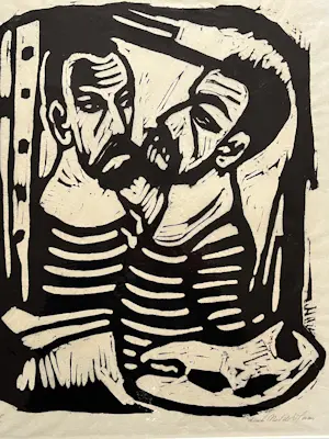 Buy Aad de Haas - DUBBEL ZELFPORTRET (druk Nel de Haas)? Bid from 75!
