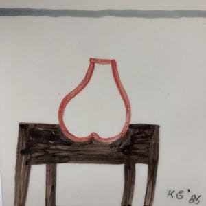 Klaas Gubbels - Naakt op tafel II (tegel) kopen? Bied vanaf 225!