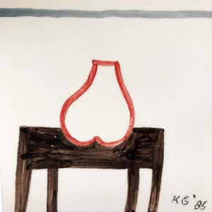 Klaas Gubbels - Naakt op tafel II (tegel) verkocht voor € 225!