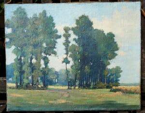 Niet of onleesbaar gesigneerd - landschap met bomen en koeien kopen? Bied vanaf 10!