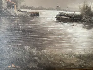 Willem Kroon - Hollands landschap kopen? Bied vanaf 80!