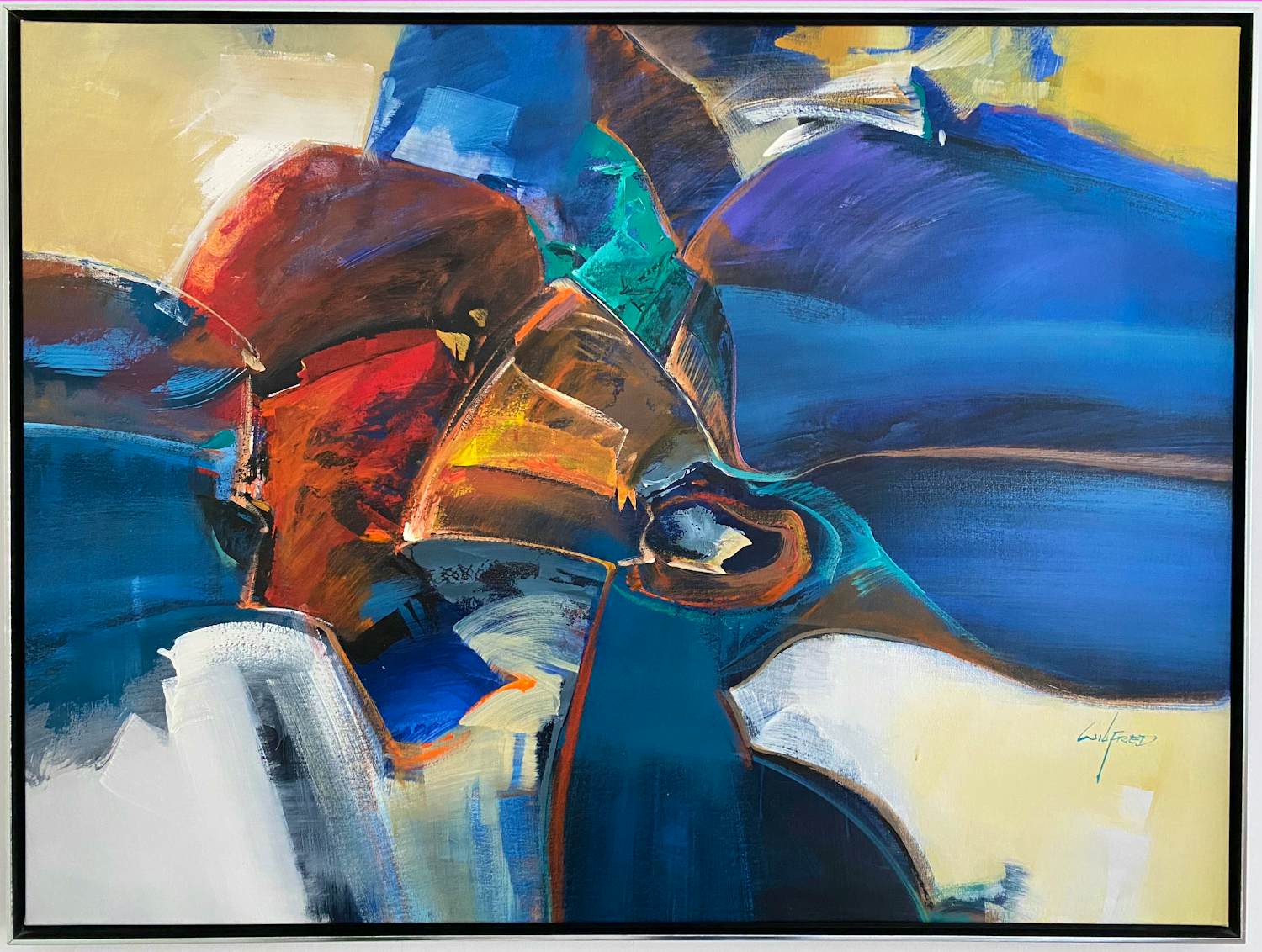 Wilfred Lang - abstracte compositie kopen? Bied vanaf 1500!