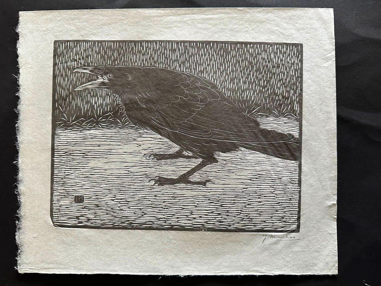 Jan Mankes - Houtsnede Zwarte Kraai - Gesigneerd - 1918 kopen? Bied vanaf 395!