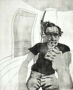 Jan Haas - Ets en aquatint, Zonder titel verkocht voor € 35!