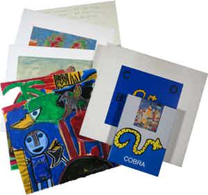 Corneille - Eugène Brands en Christian Dotremont, Cassette met vier zeefdrukken, Cobra verkocht voor € 1!