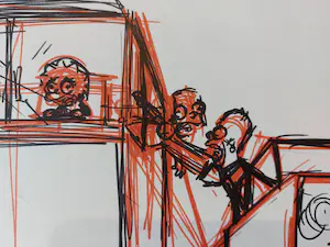 Matt Groening - Originele productie stifttekening + certificaat en lijst kopen? Bied vanaf 90!