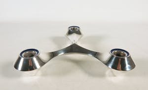 Gijs Bakker - Verzilverde drie-lichts kandelaar, uitgevoerd door Keltum kopen? Bied vanaf 1!