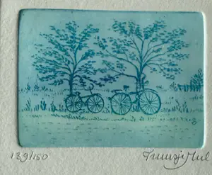 Truusje Mul - bomen met fietsen kopen? Bied vanaf 20!