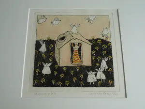 Carla Kleekamp - Ingelijste ets , La femme fatale – ca. 1980 – nr. 12/30 kopen? Bied vanaf 1!