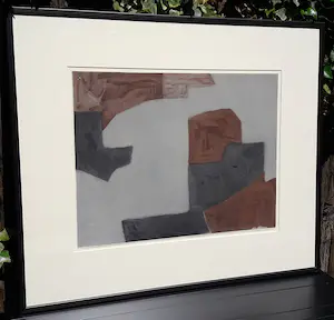 Serge Poliakoff - Komposition in Braun, Grau und Schwarz, Radierung (unsigniert, sauber gerahmt) kopen? Bied vanaf 295!