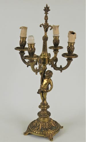 Curiosa - Koperen kaarsenstandaard kan evt. electrisch kopen? Bied vanaf 1!