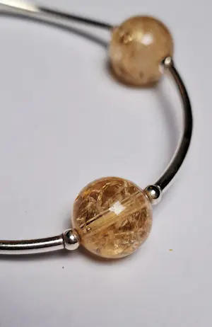 Buy Nieuwe zilveren armband met Citrien  edelsteen.? Bid from 37!