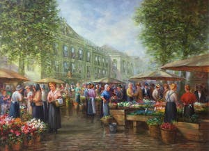 Buy Jan Hovener - C4774, Bloemenmarkt? Bid from 350!