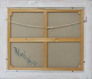 Theo Blankestijn - Olieverf op doek, Treurwilg bij water - Ingelijst (Zeer Groot) kopen? Bied vanaf 350!