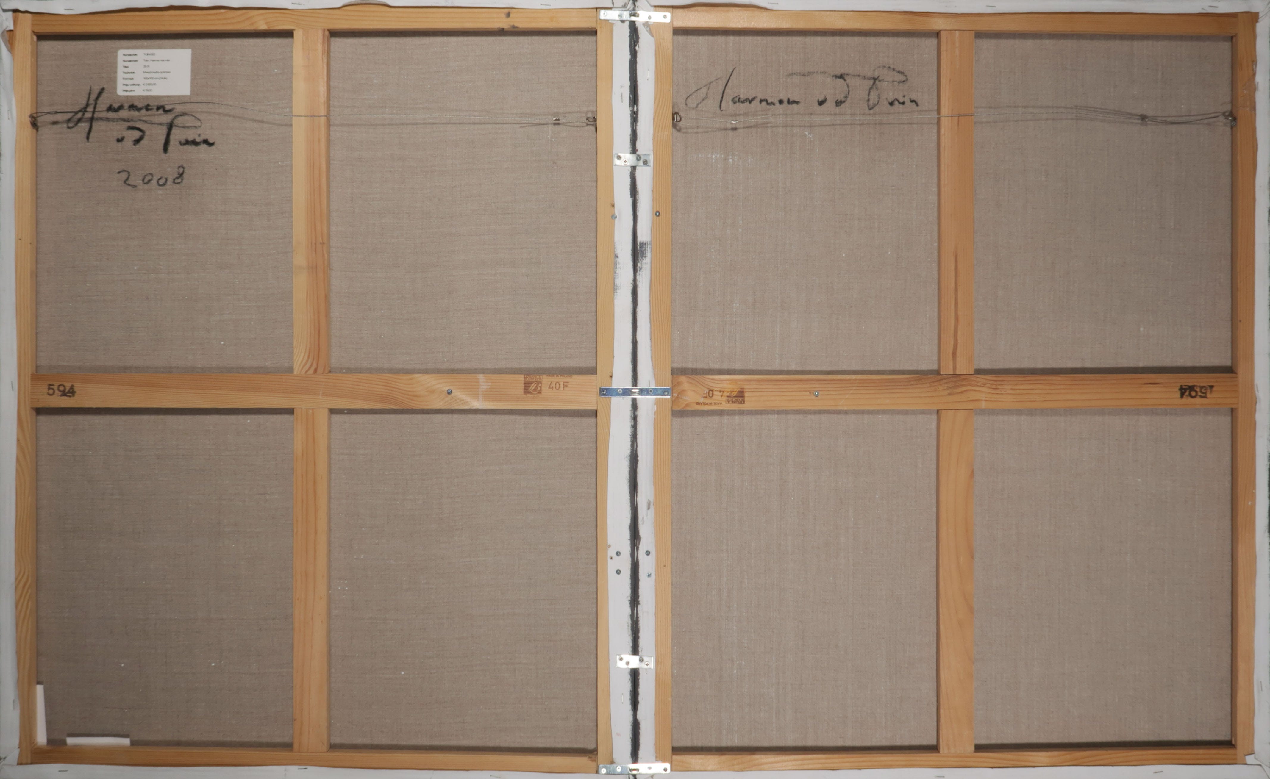 Harmen van der Tuin - Gemengde techniek op canvas, o.a. structuurverf, Z.T. - Groot kopen? Bied vanaf 160!