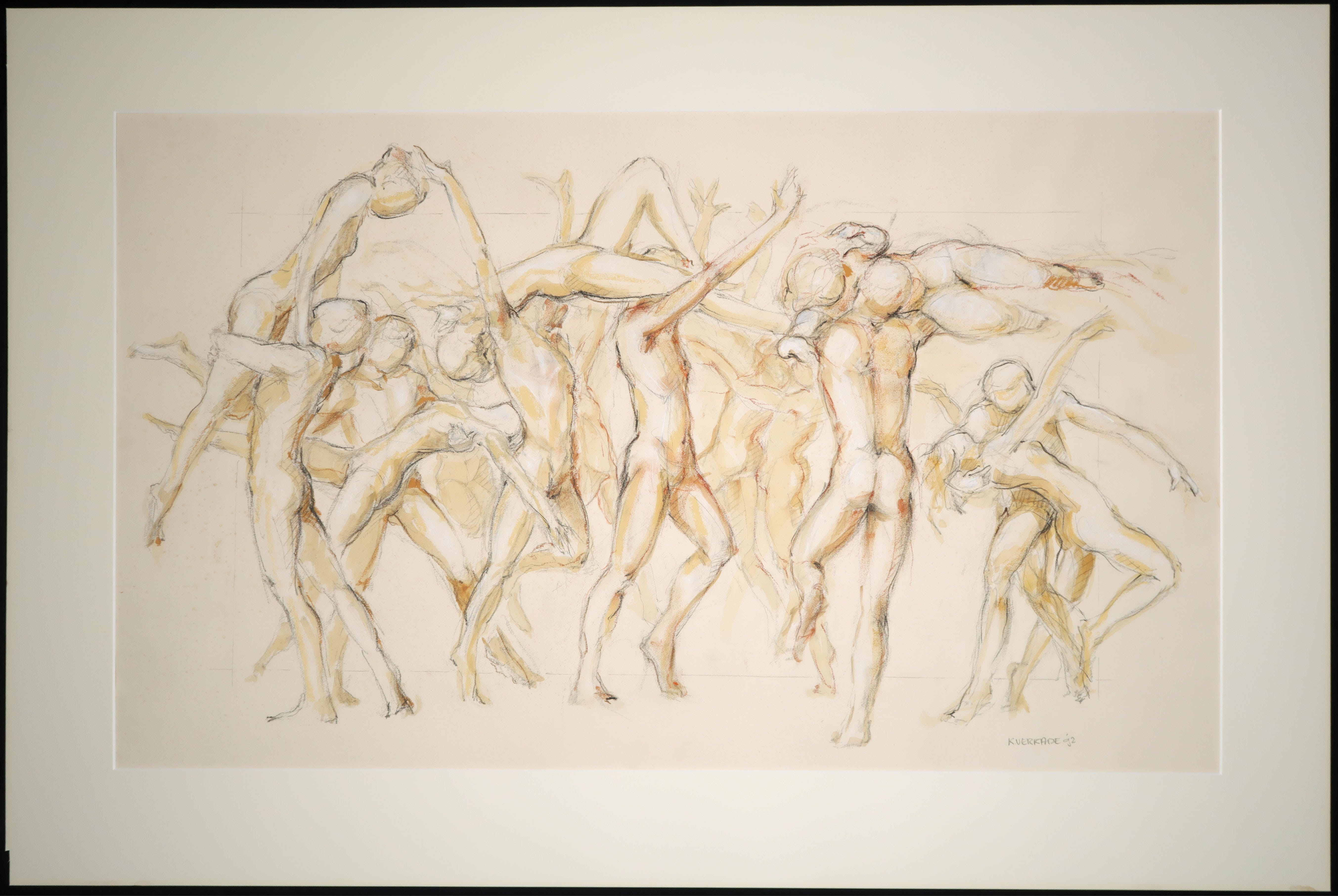 Kees Verkade - Gemengde techniek op papier, Figuurstudies (Groot) kopen? Bied vanaf 600!