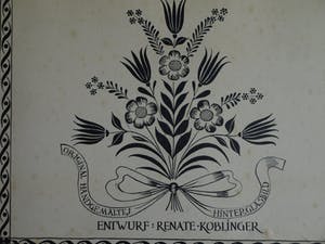 Renate Koblinger-Drobar - Achterglasschildering , Wintergezicht – gesigneerd & ingelijst – ca 1980 kopen? Bied vanaf 1!