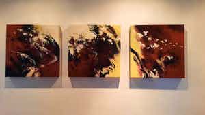 Mattie Schilders - Drieluik 'HEMEL-RIJK OP AARDE' 2002 verkocht voor € 500!