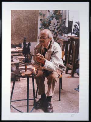 Marianne Dommisse - Foto, Kunstenaarsportret Bram Roth - Ingelijst verkocht voor € 35!