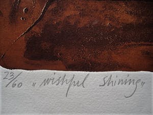 Manuel Menan - Spaans Hollandse graficus - gesigneerd Litho - "Wishful Shining" 1974 kopen? Bied vanaf 10!