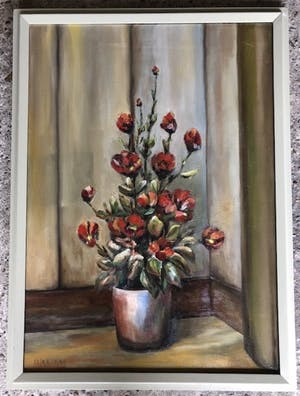 Niet of onleesbaar gesigneerd - Prachtig bloemstilleven in mooie lijst. kopen? Bied vanaf 10!