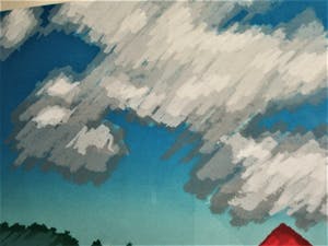 Piet Fioole - Gesigneerde Zeefdruk "on top of a red roof" zeer beperkte oplage! kopen? Bied vanaf 10!