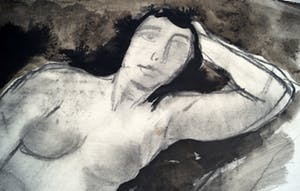 Jan Tullemans - liggend naakt kopen? Bied vanaf 65!