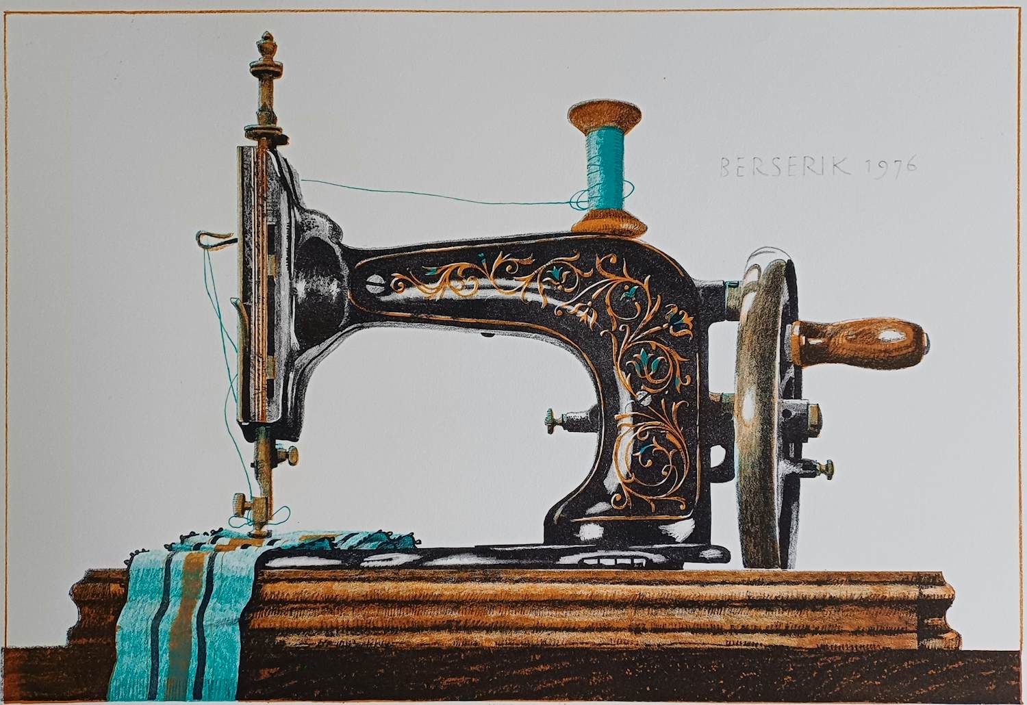 Herman Berserik - Naaimachine - gesigneerde litho kopen? Bied vanaf 79!