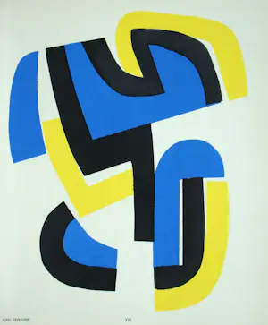 Jean Dewasne - Abstracte compositie - 1952 - Sjabloon in gouachekleuren kopen? Bied vanaf 100!